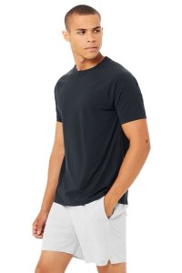 Alo Yoga Idol Performance Tee Short Sleeve Navy | KCMHYGU-01