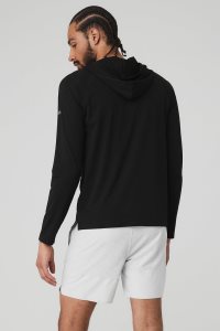 Alo Yoga Idol Runner Hoodie Schwarz | NBFOUWK-78