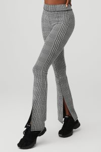 Alo Yoga Jacquard High-Taille Glenplaid Flutter Leggings Silber Schwarz | ADMYOSF-32