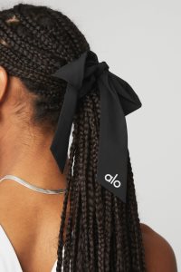 Alo Yoga Love Knots Tie Scrunchie Stirnband Schwarz | CXMKBTF-52