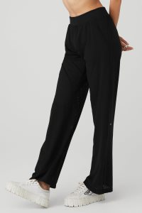 Alo Yoga Mesh All-Star Weite Leg Pant Sporthosen Schwarz | AJKHGIC-72