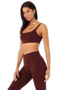 Alo Yoga Micro Houndstooth BHs Schwarz | YQFBWCD-47