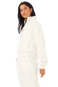 Alo Yoga Micro Solstice Coverup Long Sleeve Weiß | SJARWIQ-24