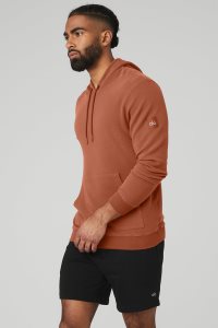 Alo Yoga Micro Waffle Fast Break Hoodie Rot | UJKOFQE-25
