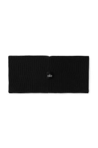 Alo Yoga Micro Waffle Stirnband Schwarz | BURANJH-71