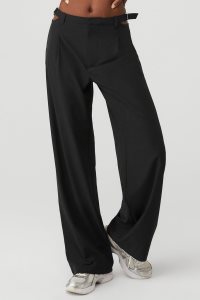 Alo Yoga Mid-Rise Showdown Trouser Sporthosen Schwarz | RTYSNHM-04