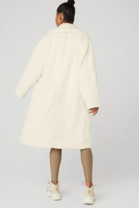 Alo Yoga Oversized Faux Fur Trench Fleecejacken Weiß | FRGVPBU-68