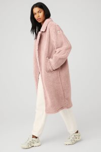 Alo Yoga Oversized Trench Fleecejacken Rosa | EWYJIUM-71