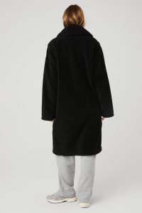 Alo Yoga Oversized Trench Fleecejacken Schwarz | IJXQLAG-39