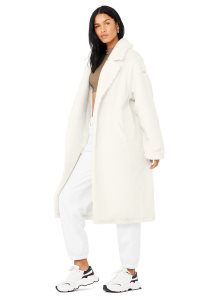 Alo Yoga Oversized Trench Fleecejacken Weiß | FXSLTIV-56