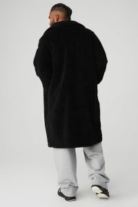Alo Yoga Oversized Trench Jacke Schwarz | BAMHEXI-54
