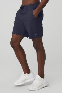 Alo Yoga Plow Board Kurze Hose Navy | GEPAKVS-68