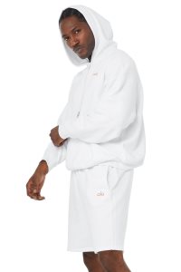 Alo Yoga Pride Accolade Hoodie Weiß | NWDRFSL-68