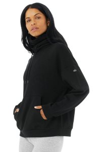 Alo Yoga Protection Hoodie Schwarz | WPFHDYQ-63