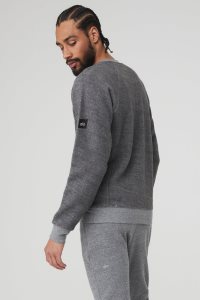Alo Yoga Relaxed Crew Neck Sweatshirt Hoodie Grau | GRVOHNE-57