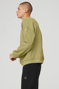 Alo Yoga Renown Heavy Weight Crew Neck Hoodie Senfgelb | BLDCJTS-52