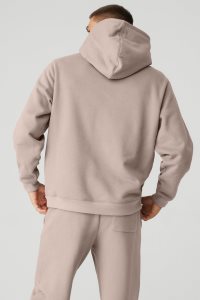 Alo Yoga Renown Heavy Weight Hoodie Grau Braun | XWROYAV-07