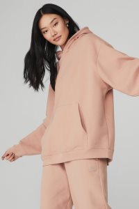 Alo Yoga Renown Heavy Weight Hoodie Rosa | GTYAEIL-35