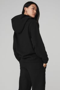 Alo Yoga Renown Heavy Weight Hoodie Schwarz | AROKLSQ-54