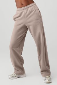 Alo Yoga Renown Heavy Weight Sweatpant Sporthosen Grau Braun | BMTYUIG-19