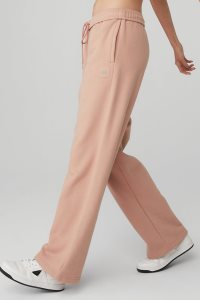 Alo Yoga Renown Heavy Weight Sweatpant Sporthosen Rosa | BSUEFAD-71