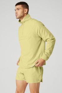Alo Yoga Ripstop 1/4 Zip On-Set Jacke Gelb | HVZDUMA-79