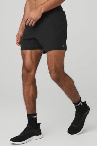 Alo Yoga Ripstop 7 On-Set Kurze Hose Schwarz | XMPWOFS-39