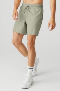 Alo Yoga Ripstop 7 On-Set Kurze Hose Zitrone Grün | NKSOPQG-32