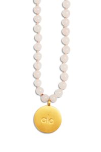 Alo Yoga Rose Quartz Mala Necklace Schmuck Rosa | EWNFBZO-97