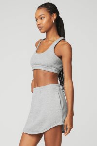 Alo Yoga Scoop Neck Sweatshirt BHs Grau | BQSKDEM-35