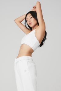 Alo Yoga Scoop Neck Sweatshirt BHs Weiß | RKOUTYS-83