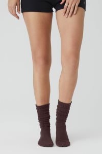 Alo Yoga Scrunch Socken Schwarz Kaffee | SDMZYAI-74