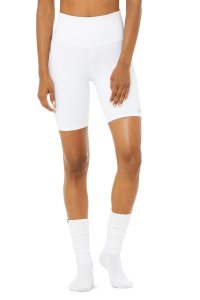 Alo Yoga Scrunch Socken Weiß | NWHLCDF-86