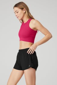 Alo Yoga Seamless Delight High Neck Muskelshirt Rot | JRENUMW-27