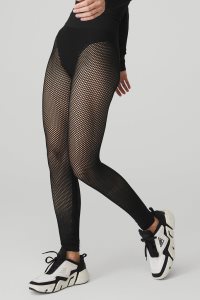 Alo Yoga Seamless High-Taille 7/8 Limitless Open Air Leggings Schwarz | MLKGNAP-51