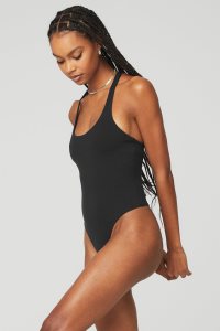 Alo Yoga Sleek Back Bodys Schwarz | FCOGAYE-20