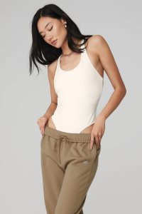 Alo Yoga Sleek Back Bodys Weiß | OIZUYBE-36