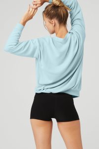 Alo Yoga Soho Long Sleeve Blau | NYAZMHO-14