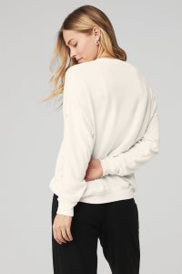 Alo Yoga Soho Pullover Weiß | DFRIOTG-62