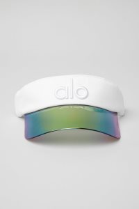 Alo Yoga Solar Visor Kappen Weiß | TRSDLAY-09