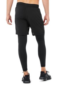 Alo Yoga Stabilität 2-In-1 Pant Sporthosen Schwarz Schwarz | MZYBRDE-23