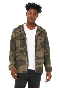 Alo Yoga Stride Jacke Olivgrün | PXYNOGM-24