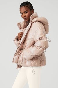 Alo Yoga Stunner Puffer Pufferjacke Rosa | VFIBYMW-85