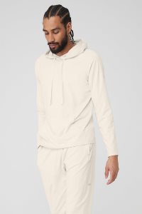 Alo Yoga The Conquer Hoodie Beige | KJRZOIN-93