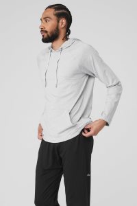 Alo Yoga The Conquer Hoodie Grau | YCIHZXJ-94