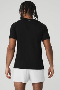 Alo Yoga The Triumph Crew Neck Tee Short Sleeve Schwarz | KAYCGMF-78