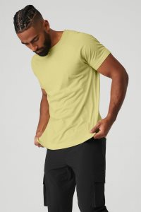 Alo Yoga The Triumph Crew Neck Tee Short Sleeve Gelb | OATDJEY-52