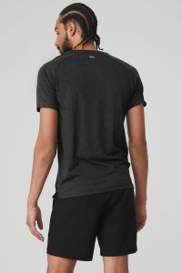 Alo Yoga The Triumph Crew Neck Tee Short Sleeve Schwarz | VFSZWGE-49