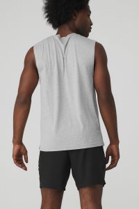 Alo Yoga The Triumph Muscle Muskelshirt Grau | GABPYNT-87