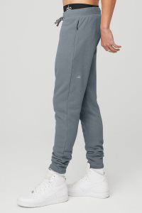 Alo Yoga The Triumph Sweatpant Sporthosen Grau Blau | ENVXRSY-96